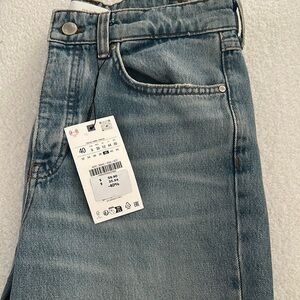 Zara Women's Straight Leg Jeans - Light Blue